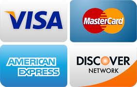 we accept all major credit cards